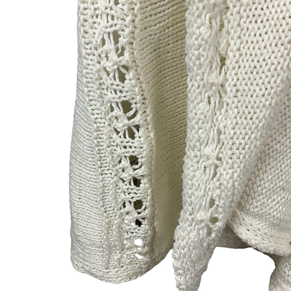 Angel of the North Anthropologie Open Front Cardigan Sweater Romantic Ivory XS - Picture 6 of 13